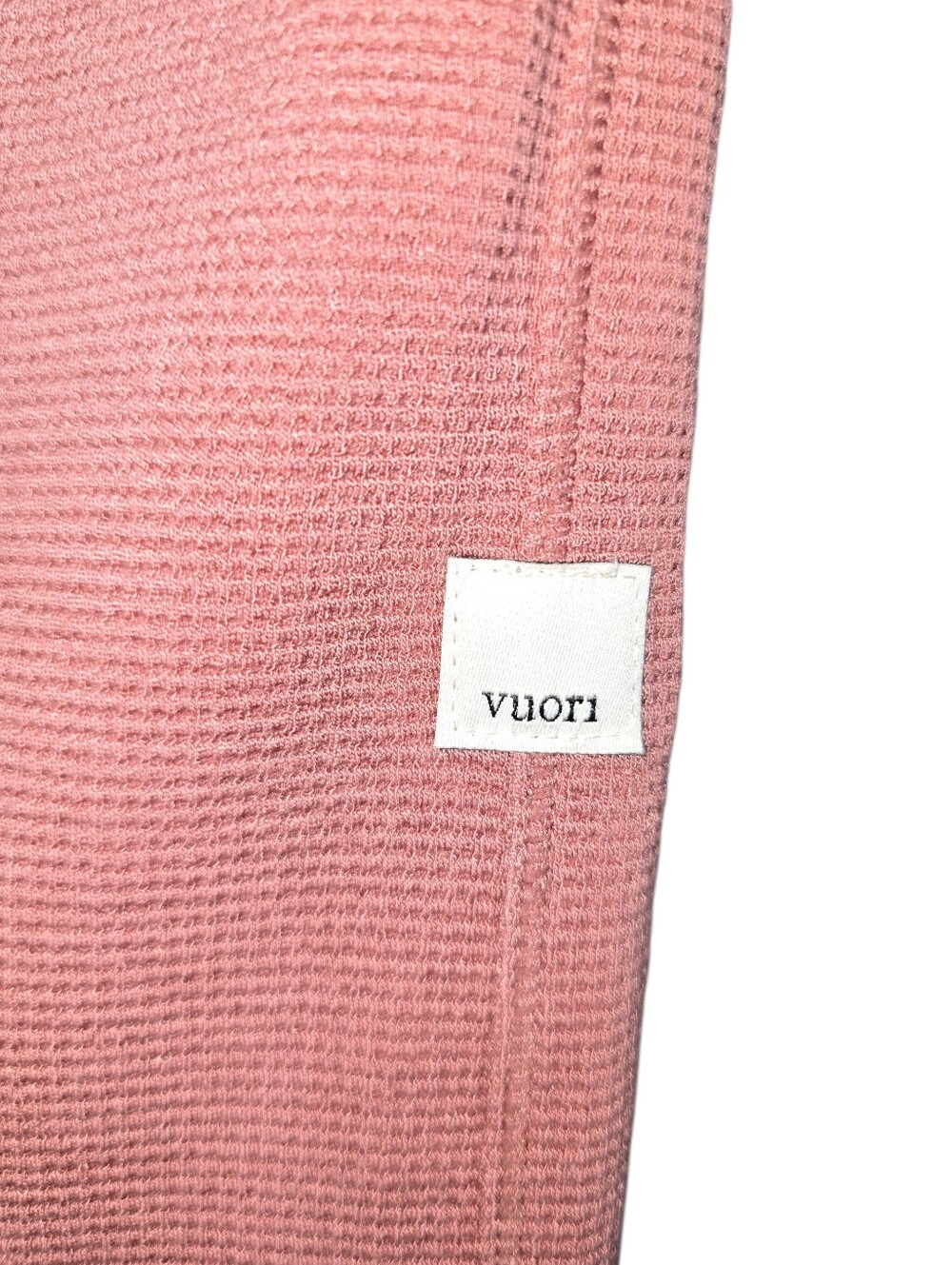 Vuori Bayview Thermal Leggings Rosewood Waffle Knit Moisture Wicking Size Large - Picture 9 of 14